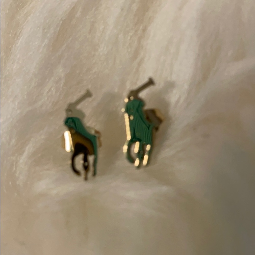 Polo stainless steel earrings gold tone - Picture 6 of 6
